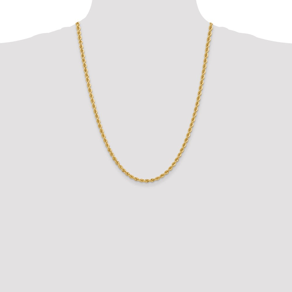 FJC Finejewelers 24 Inch 14k 4mm Handmade Regular Rope Chain Necklace