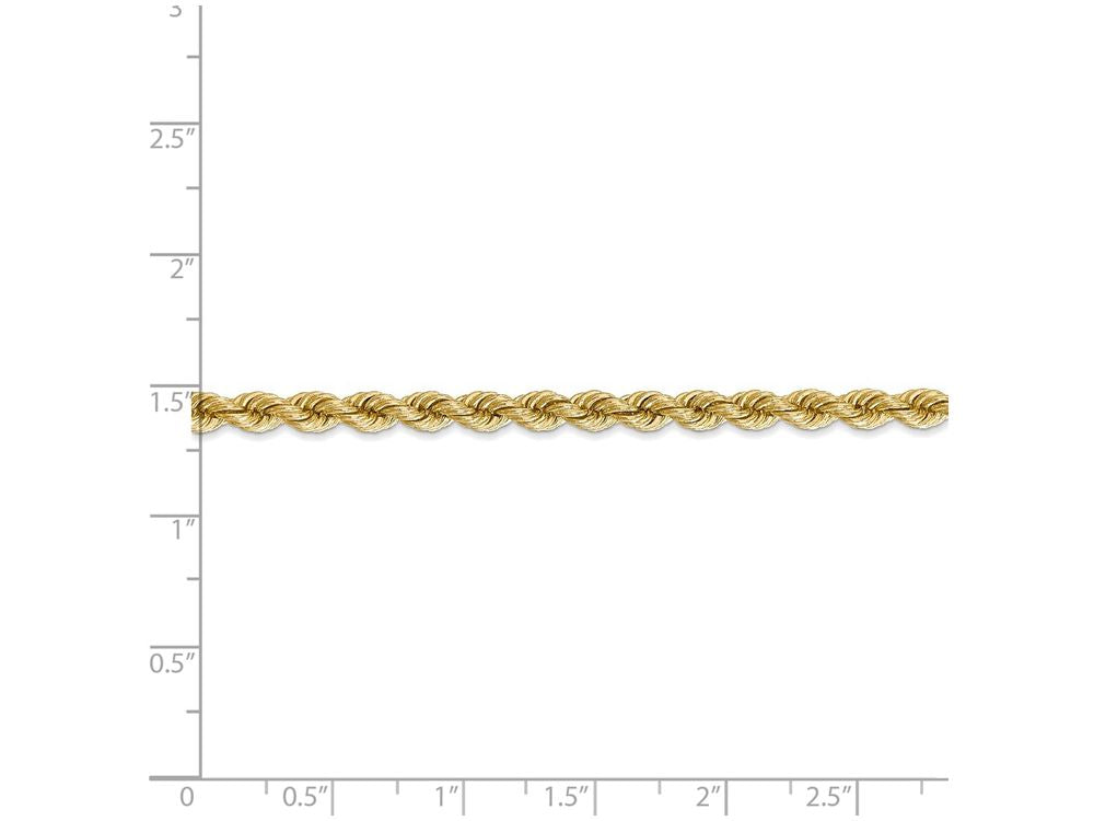 FJC Finejewelers 8 Inch 14k Yellow Gold 4mm Handmade Regular Rope Chain Bracelet