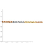 FJC Finejewelers 24 Inch 14k Tri-color 4mm bright-cut Rope Chain Necklace