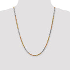 FJC Finejewelers 24 Inch 14k Tri-color 4mm bright-cut Rope Chain Necklace