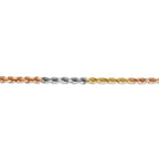 FJC Finejewelers 24 Inch 14k Tri-color 4mm bright-cut Rope Chain Necklace