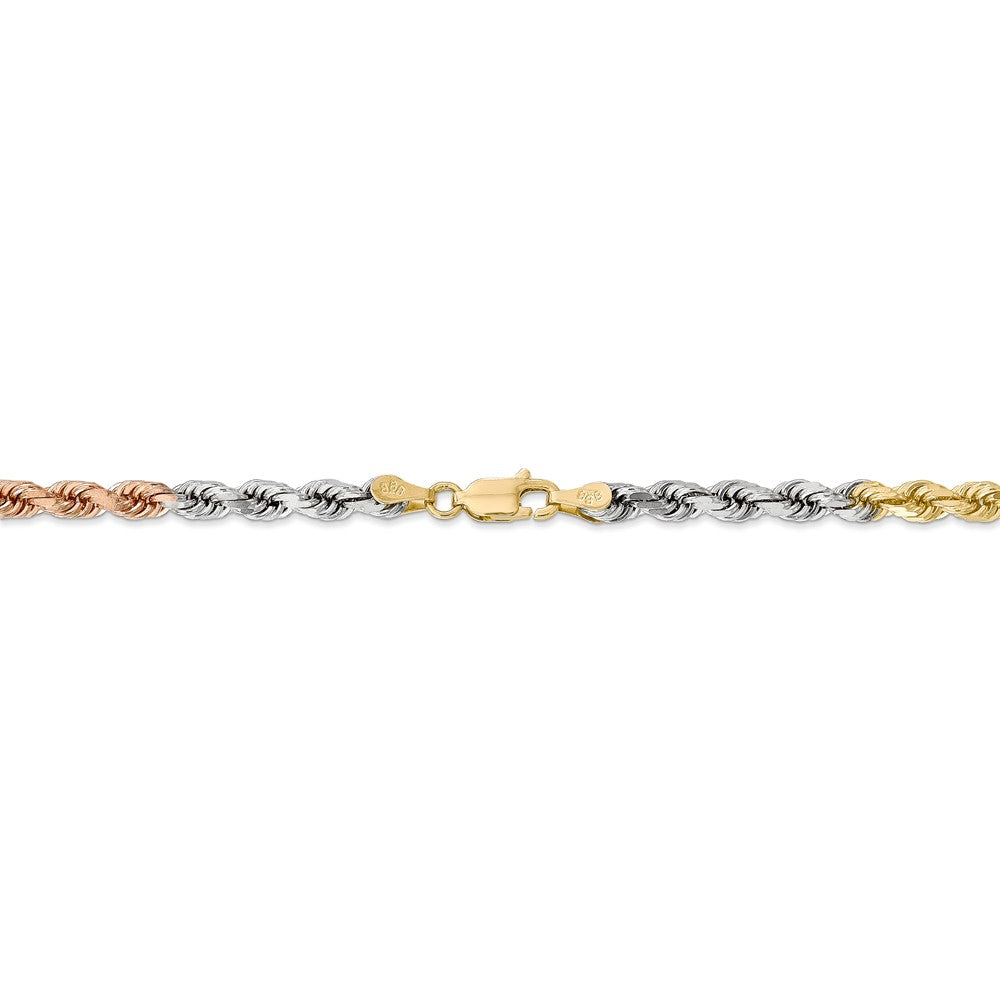 FJC Finejewelers 24 Inch 14k Tri-color 4mm bright-cut Rope Chain Necklace