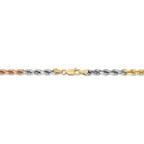 FJC Finejewelers 24 Inch 14k Tri-color 4mm bright-cut Rope Chain Necklace