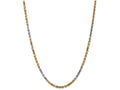 FJC Finejewelers 24 Inch 14k Tri-color 4mm bright-cut Rope Chain Necklace