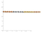 FJC Finejewelers 8 Inch 14 kt Tri Color Gold 4mm bright-cut Rope Chain Bracelet