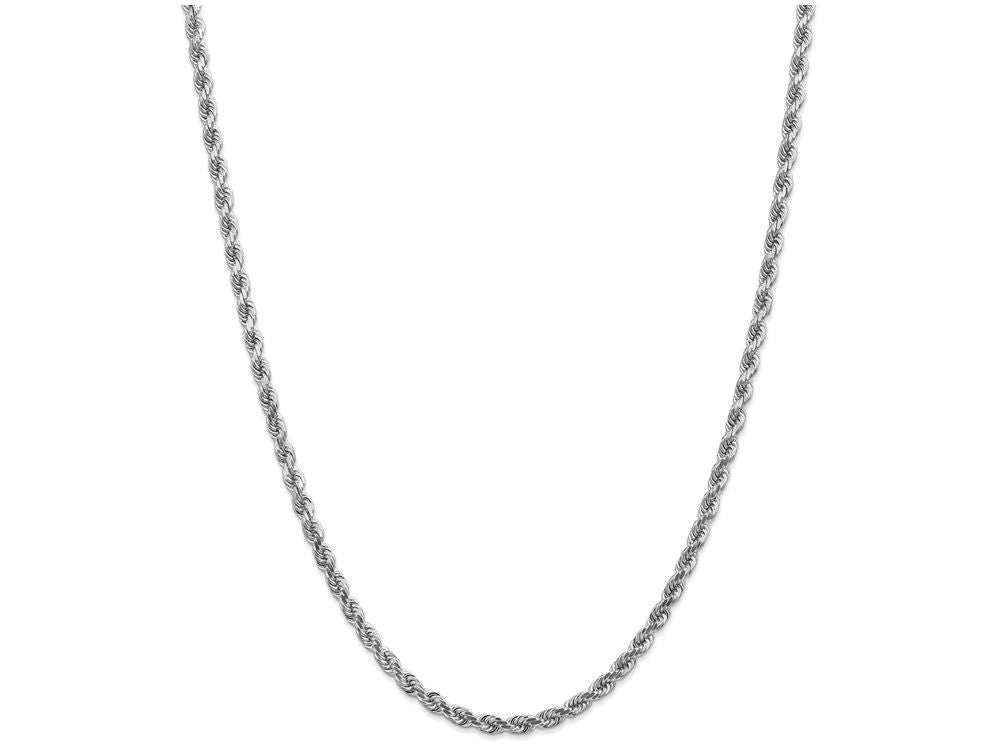 FJC Finejewelers 22 Inch 14k White Gold 4mm bright-cut Rope Chain Necklace