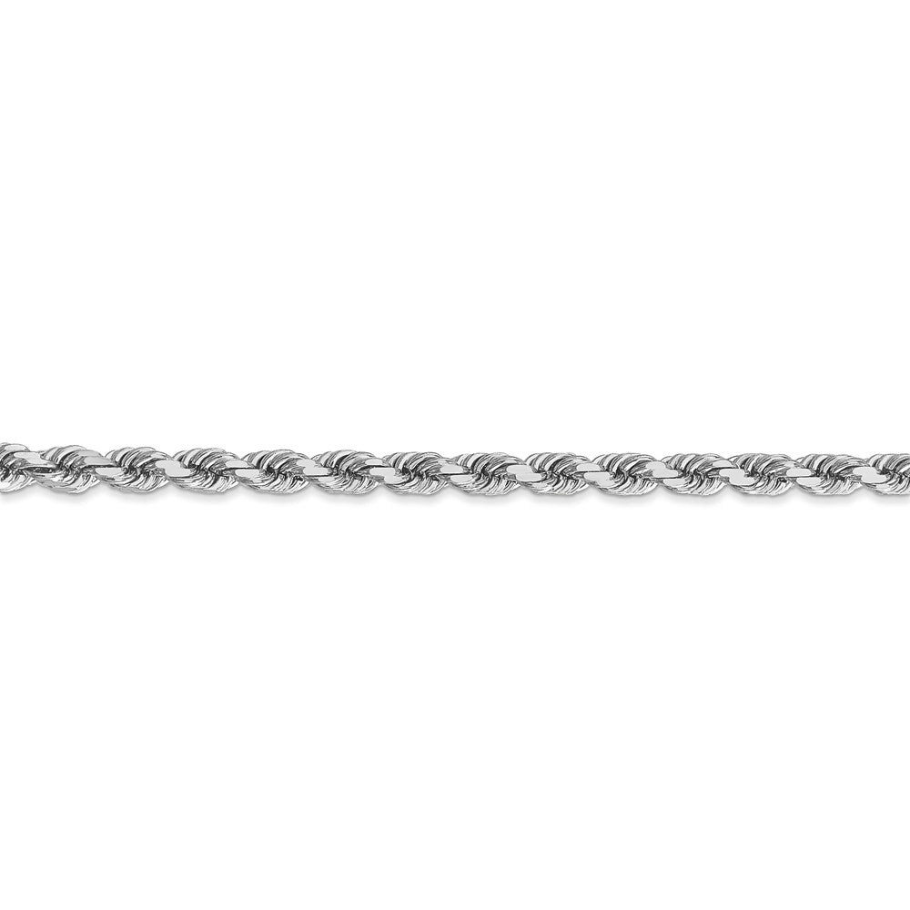 FJC Finejewelers 24 Inch 14k White Gold 4mm bright-cut Rope Chain Necklace