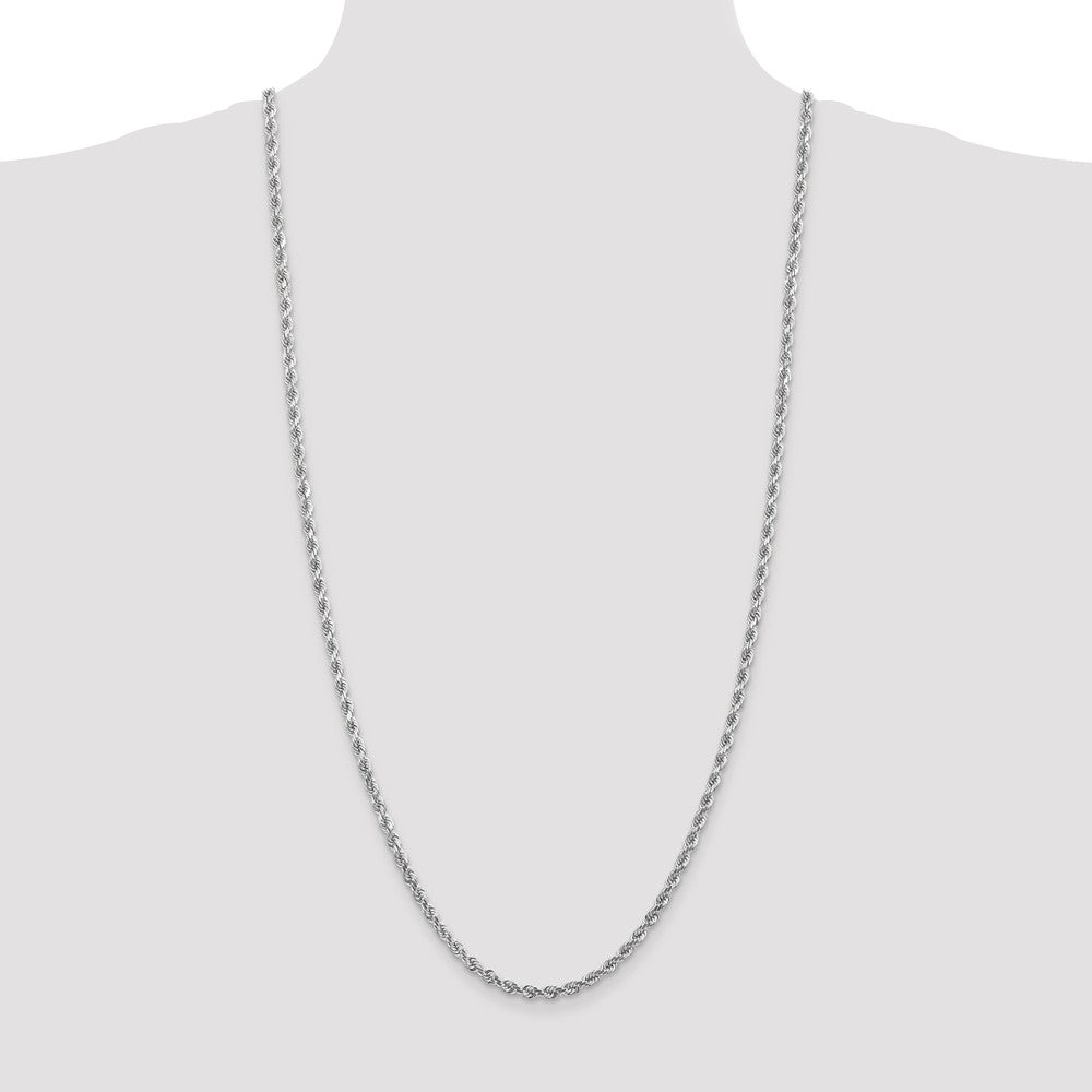 FJC Finejewelers 30 Inch 14k White Gold 4mm bright-cut Rope Chain Necklace