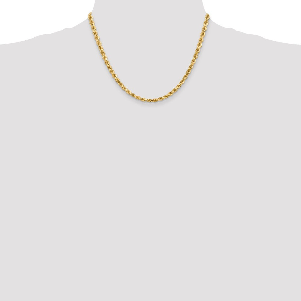 FJC Finejewelers 18 Inch 14k 5mm bright-cut Rope With Lobster Clasp Chain Necklace