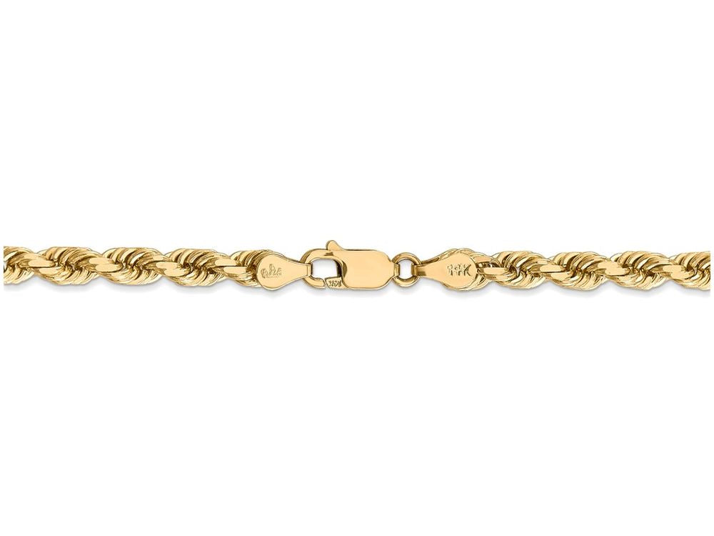 FJC Finejewelers 9 Inch 14k Yellow Gold 5mm bright-cut Rope With Lobster Clasp Chain Ankle Bracelet (Smaller Ankles)