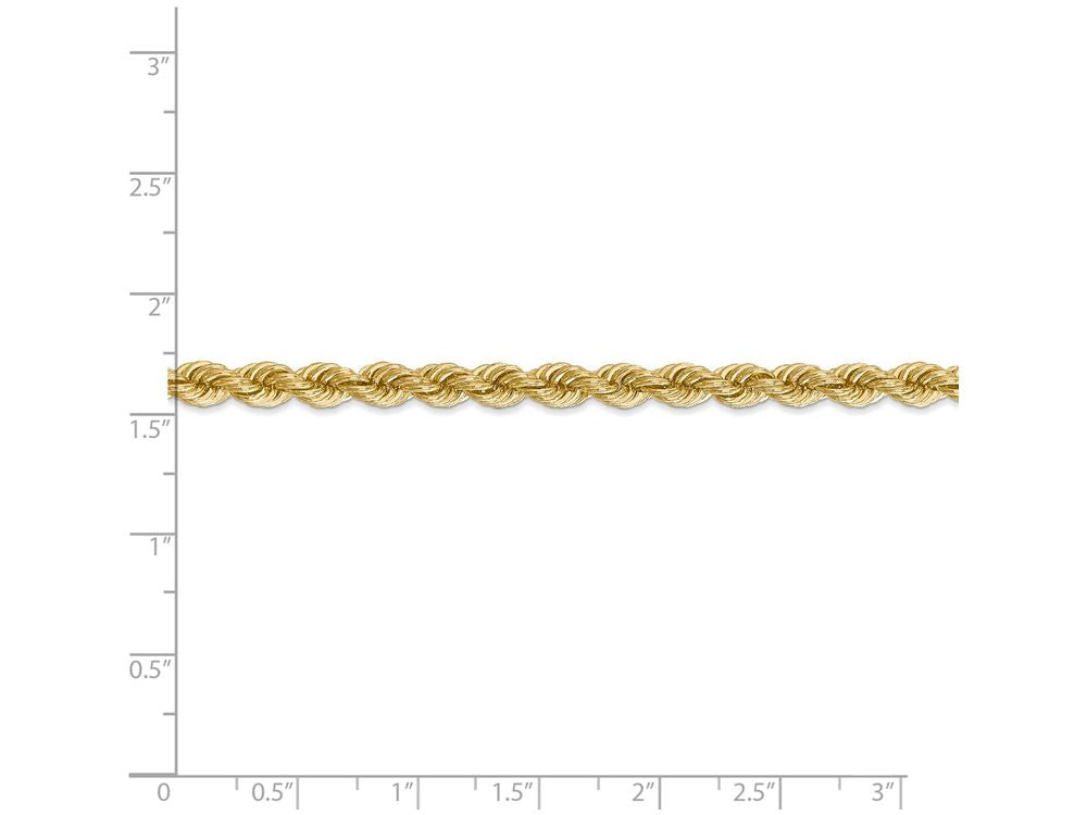 FJC Finejewelers 7 Inch 14k Yellow Gold 5mm Handmade Regular Rope Chain Bracelet