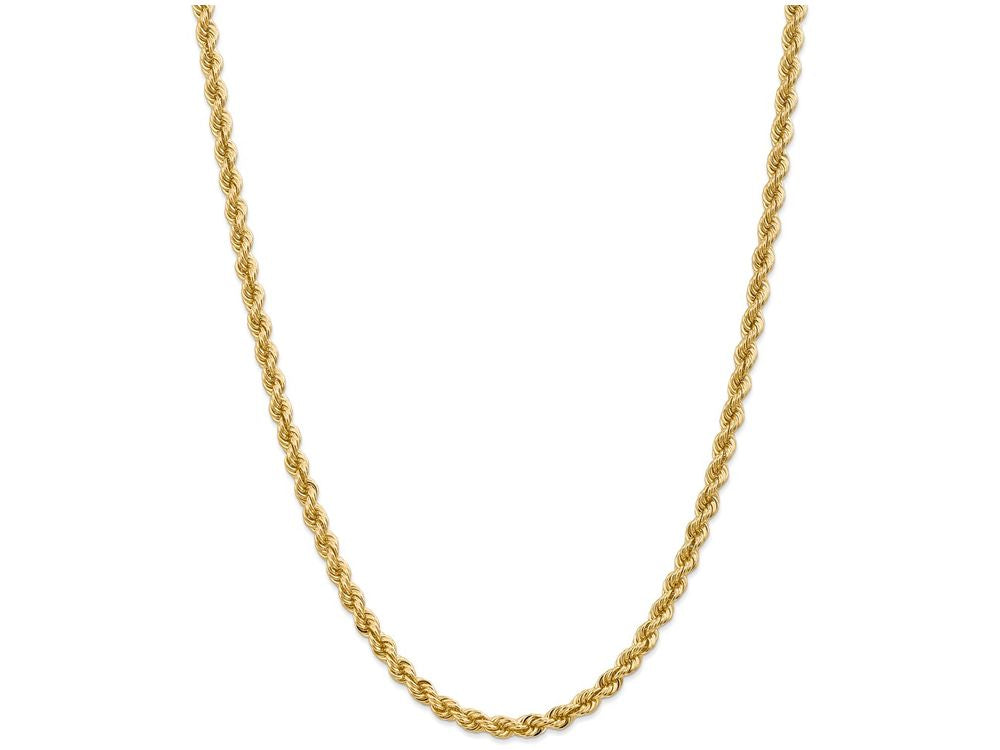 FJC Finejewelers 9 Inch 14k Yellow Gold 5mm Handmade Regular Rope Chain Ankle Bracelet (Smaller Ankles)