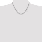 FJC Finejewelers 18 Inch 14k White Gold 5mm bright-cut Rope Chain Necklace