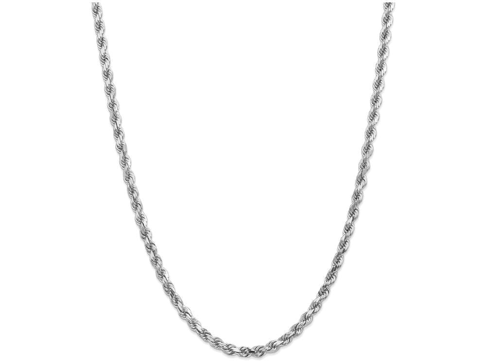 FJC Finejewelers 18 Inch 14k White Gold 5mm bright-cut Rope Chain Necklace