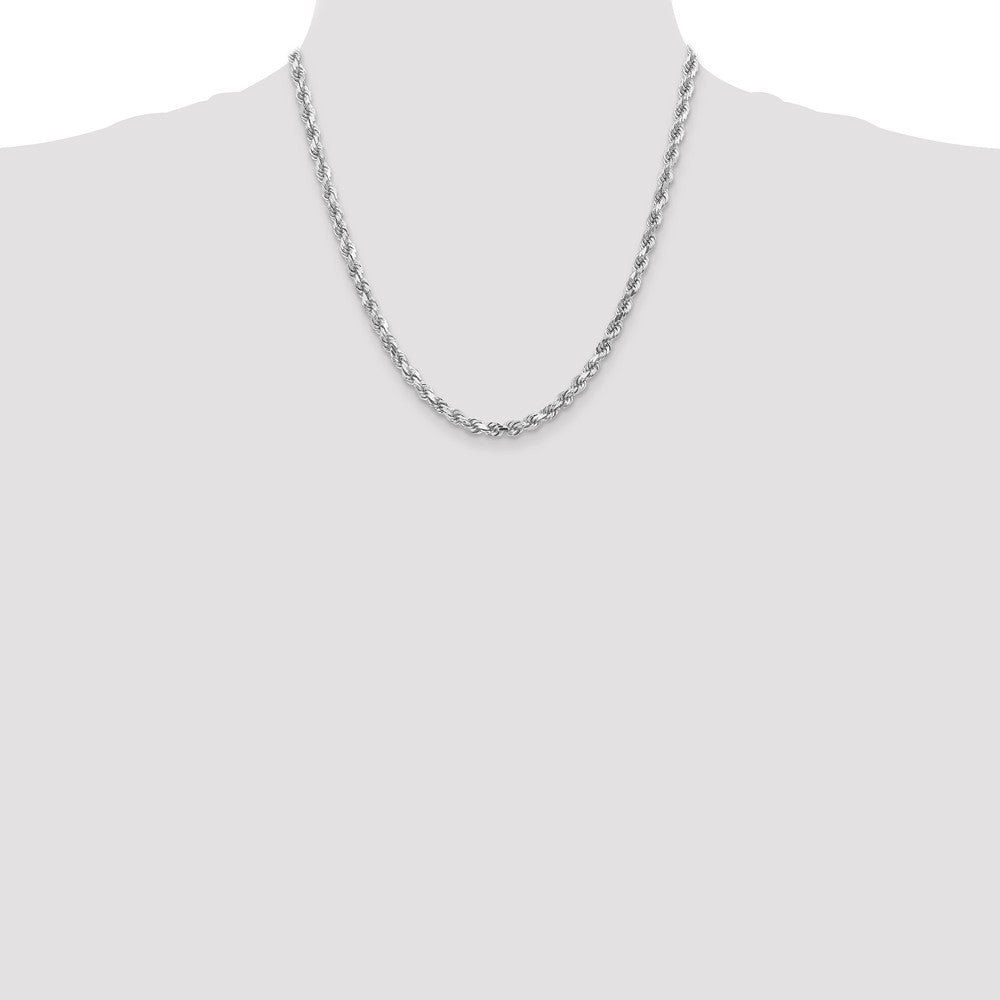FJC Finejewelers 20 Inch 14k White Gold 5mm bright-cut Rope Chain Necklace