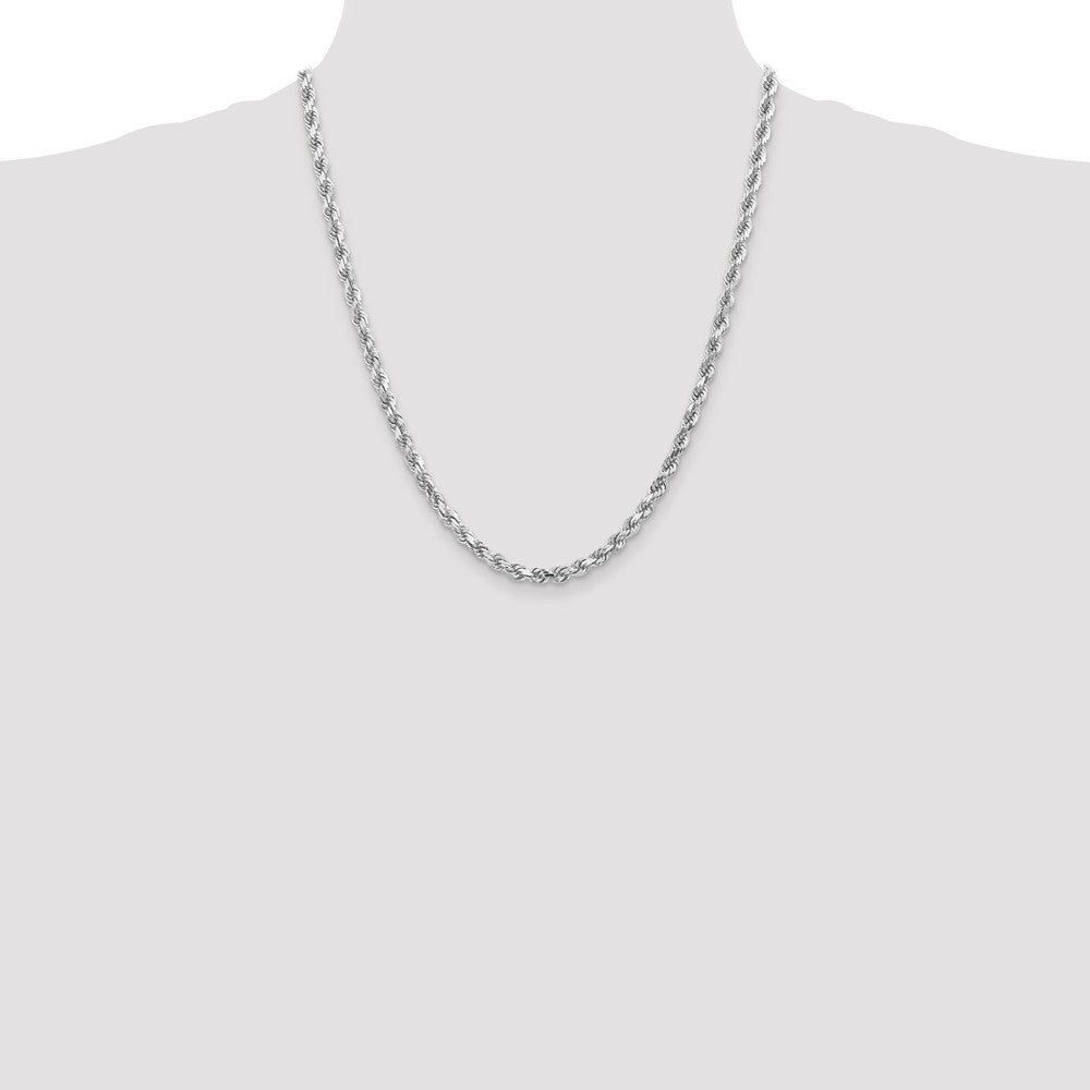 FJC Finejewelers 22 Inch 14k White Gold 5mm bright-cut Rope Chain Necklace