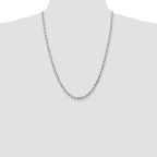 FJC Finejewelers 24 Inch 14k White Gold 5mm bright-cut Rope Chain Necklace