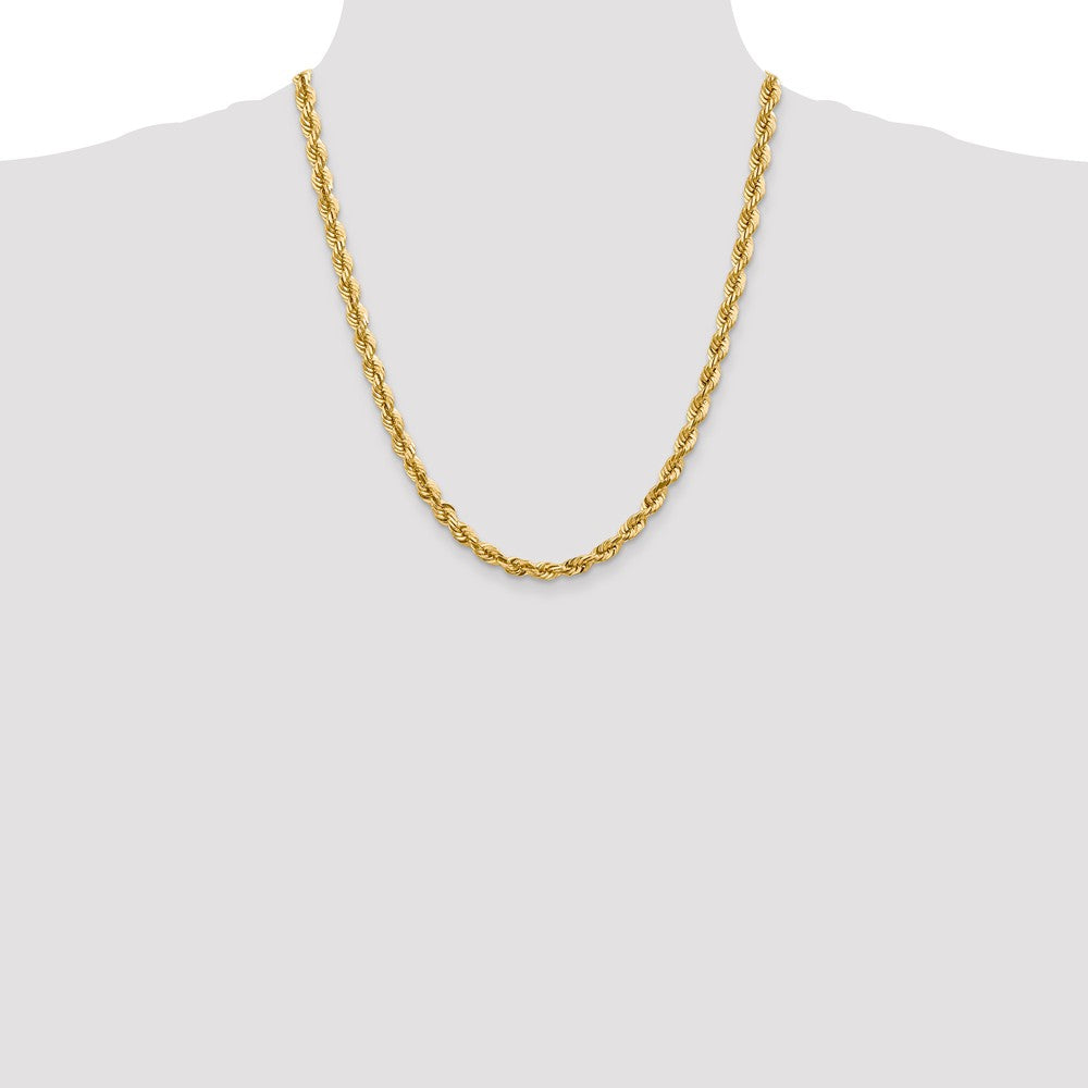 FJC Finejewelers 22 Inch 14k 5.5mm bright-cut Rope With Lobster Clasp Chain Necklace