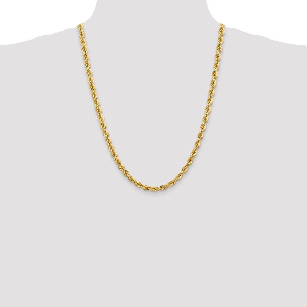 FJC Finejewelers 24 Inch 14k 5.5mm bright-cut Rope With Lobster Clasp Chain Necklace