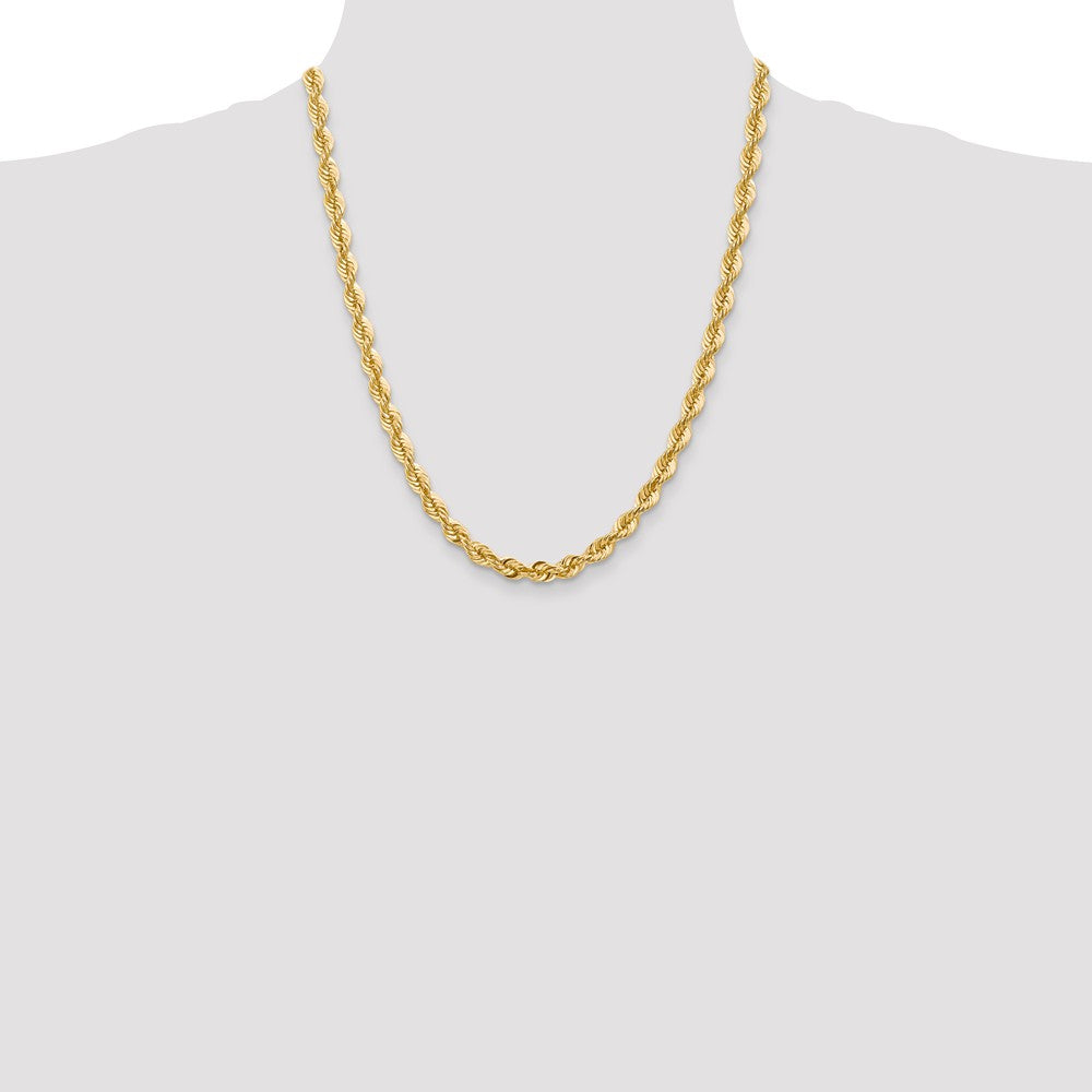 FJC Finejewelers 22 Inch 14k 6mm Handmade Regular Rope Chain Necklace