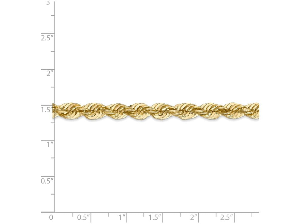 FJC Finejewelers 8 Inch 14k Yellow Gold 6mm Handmade Regular Rope Chain Bracelet