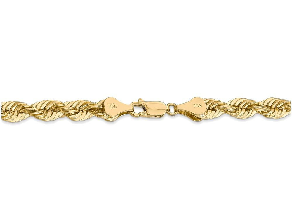 FJC Finejewelers 8 Inch 14k Yellow Gold 6mm Handmade Regular Rope Chain Bracelet