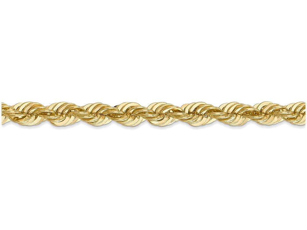 FJC Finejewelers 9 Inch 14k Yellow Gold 6mm Handmade Regular Rope Chain Ankle Bracelet (Smaller Ankles)