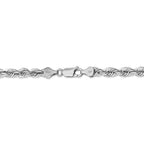 FJC Finejewelers 22 Inch 14k White Gold 5.5mm bright-cut Rope Chain Necklace