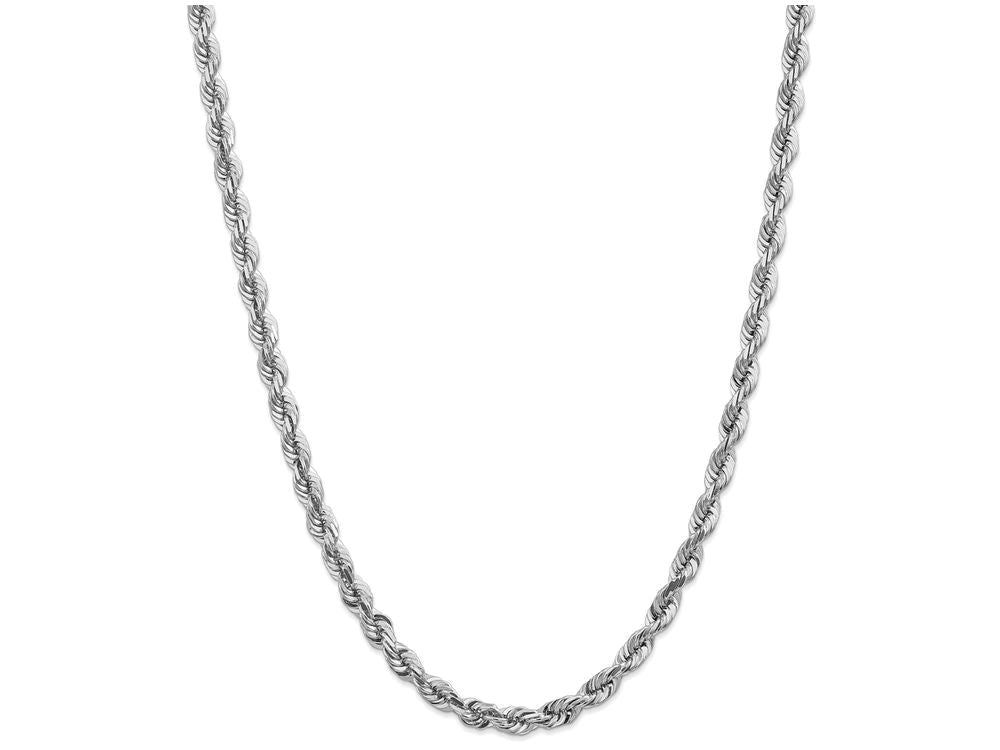 FJC Finejewelers 30 Inch 14k White Gold 5.5mm bright-cut Rope Chain Necklace
