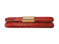 Endless Jewelry - Jennifer Lopez Collection Red Reptile, 42cm/8.5inch Double Leather Bracelet Gold Finish