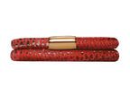 Endless Jewelry - Jennifer Lopez Collection Red Reptile, 42cm/8.5inch Double Leather Bracelet Gold Finish