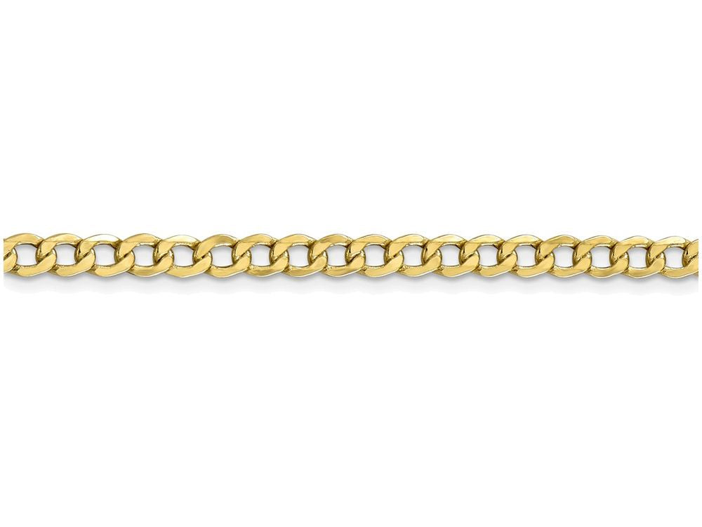 FJC Finejewelers 18 Inch 10k 4.3mm Semi-solid Curb Link Chain Necklace