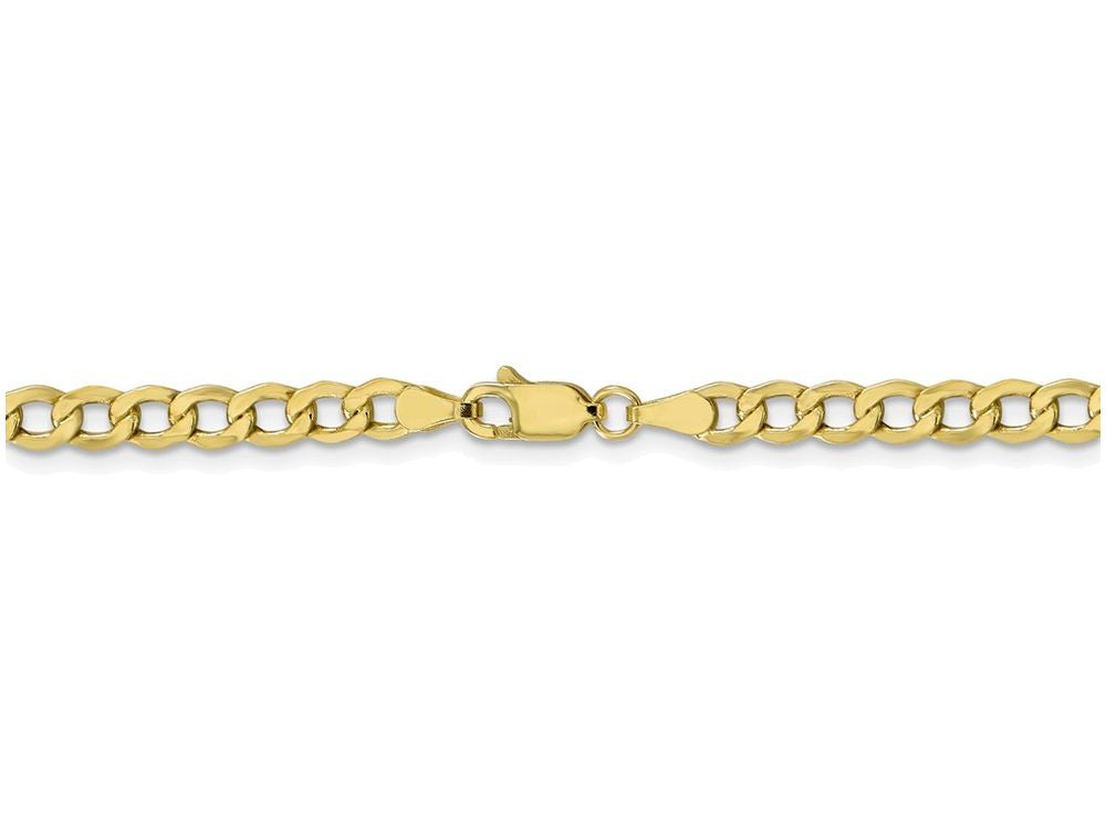 FJC Finejewelers 7 Inch 10k 4.3mm Semi-solid Curb Link Chain Bracelet