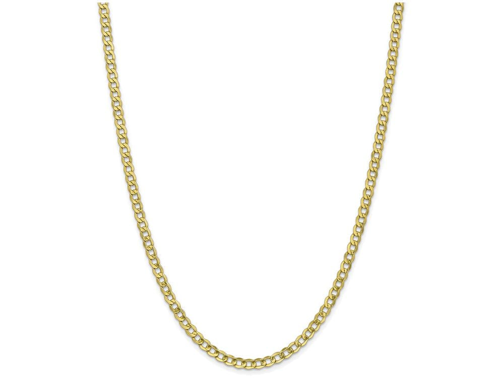 FJC Finejewelers 7 Inch 10k 4.3mm Semi-solid Curb Link Chain Bracelet