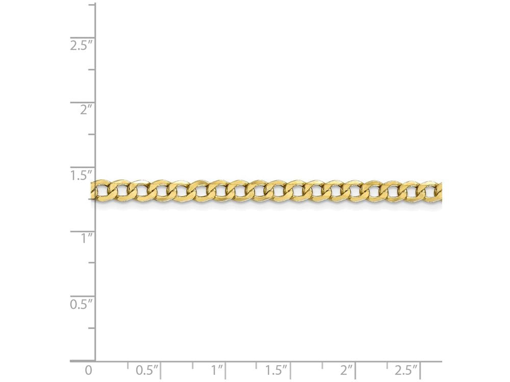 FJC Finejewelers 8 Inch 10k 4.3mm Semi-solid Curb Link Chain Bracelet