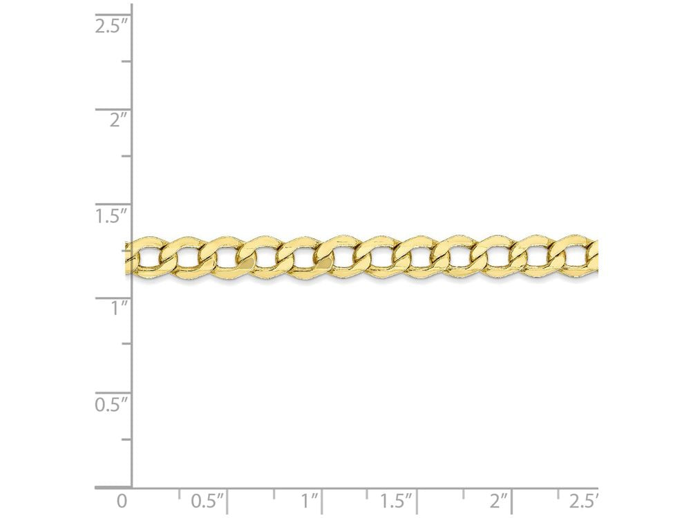 FJC Finejewelers 16 Inch 10k 5.25mm Semi-solid Curb Link Chain Necklace