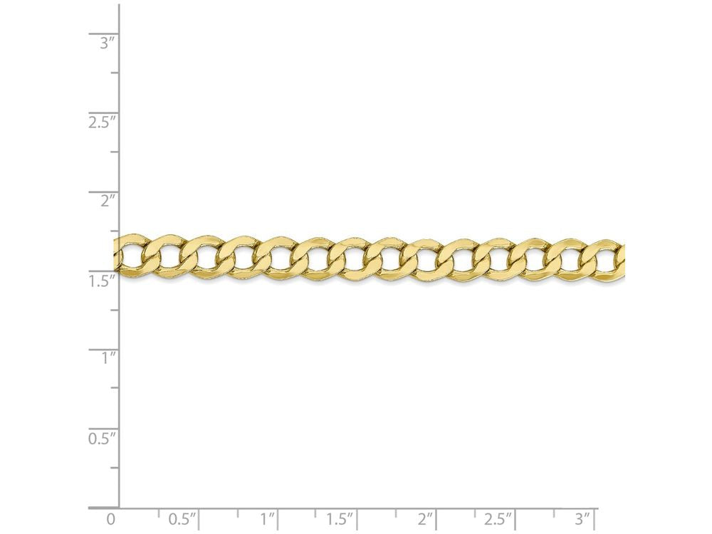 FJC Finejewelers 8 Inch 10k 6.0mm Semi-solid Curb Link Chain Bracelet
