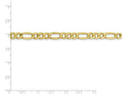 FJC Finejewelers 24 Inch 10k 6.6mm Semi-solid Figaro Chain Necklace