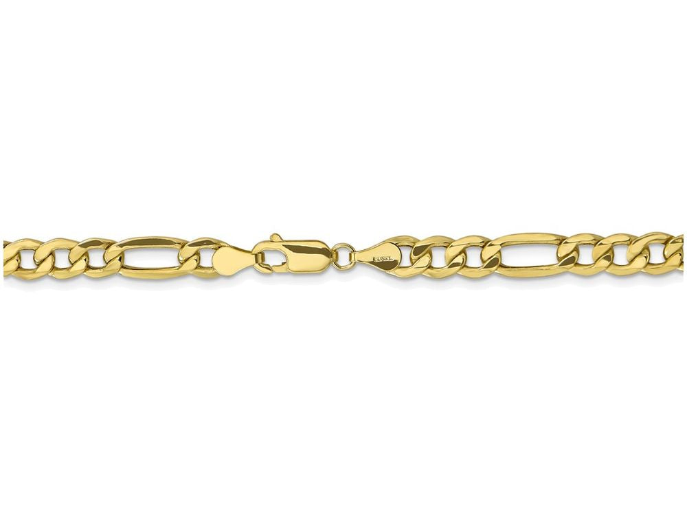 FJC Finejewelers 8 Inch 10k 6.6mm Semi-solid Figaro Chain Bracelet