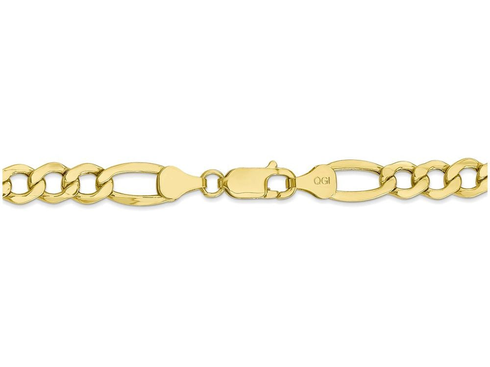 FJC Finejewelers 24 Inch 10k 7.3mm Semi-solid Figaro Chain Necklace