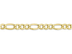 FJC Finejewelers 7 Inch 10k 7.3mm Semi-solid Figaro Chain Bracelet