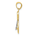 FJC Finejewelers 10k Yellow Gold with Rhodium Flip Flop Charm