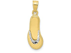 FJC Finejewelers 10k Yellow Gold with Rhodium Flip Flop Charm