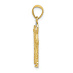 FJC Finejewelers 10k Yellow Gold with Rhodium Saint Jude Charm