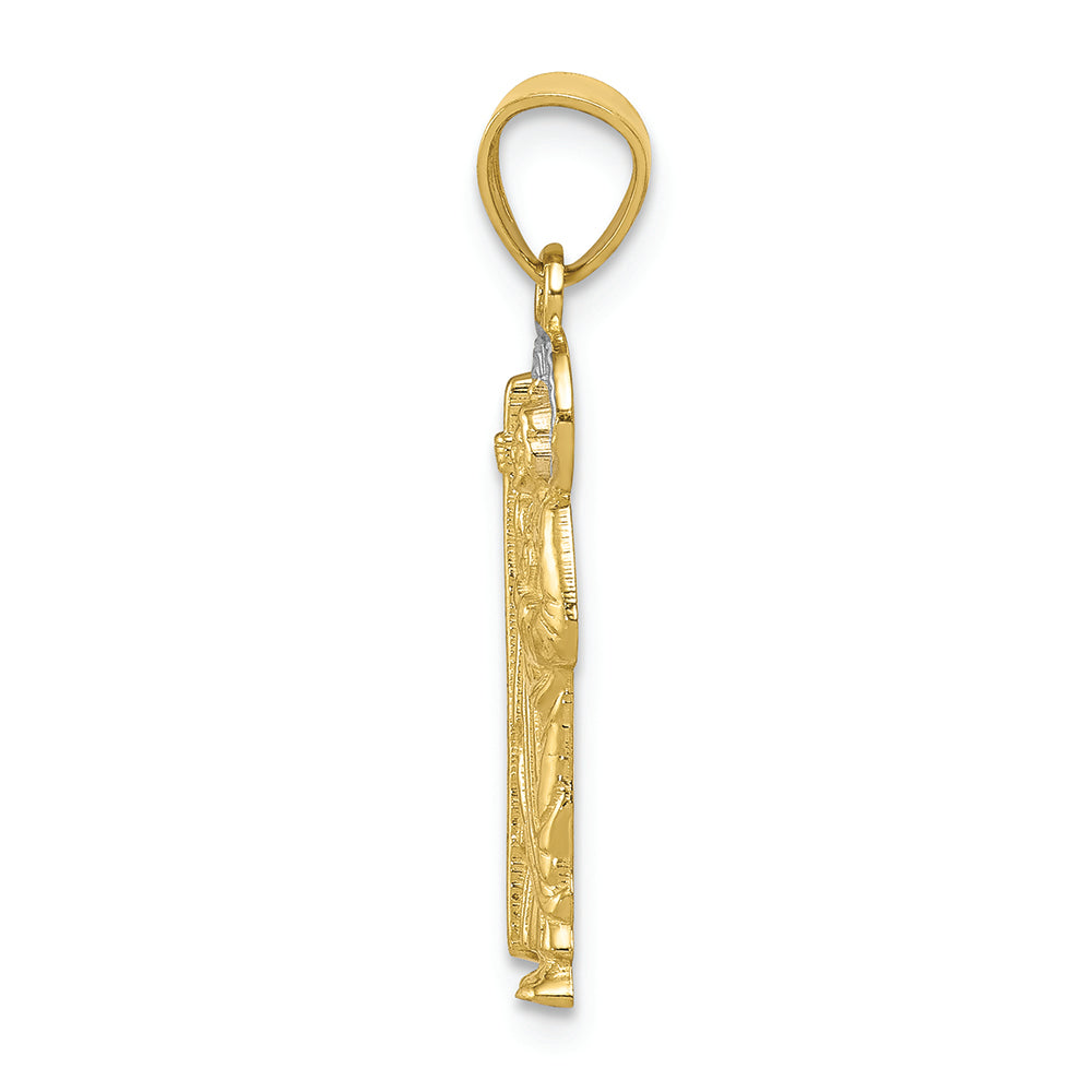 FJC Finejewelers 10k Yellow Gold with Rhodium Saint Jude Charm