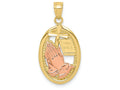 FJC Finejewelers 10k Two-tone Gold Praying Hands Charm