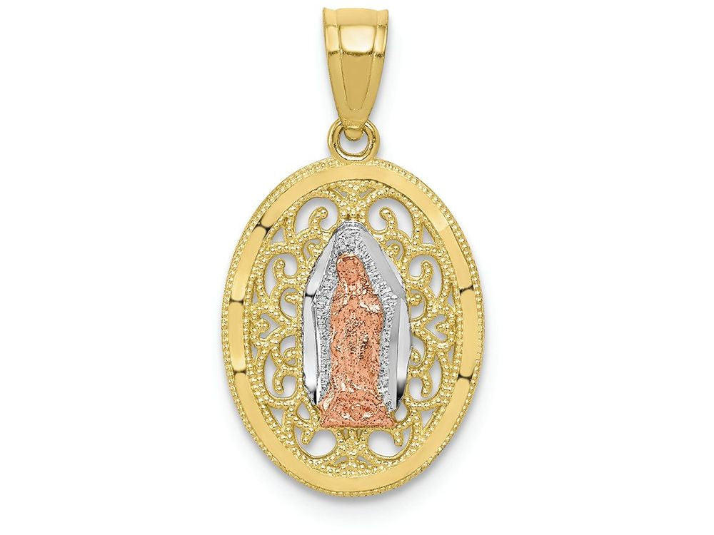 FJC Finejewelers 10k Two-tone Gold Our Lady Of Guadalupe Charm