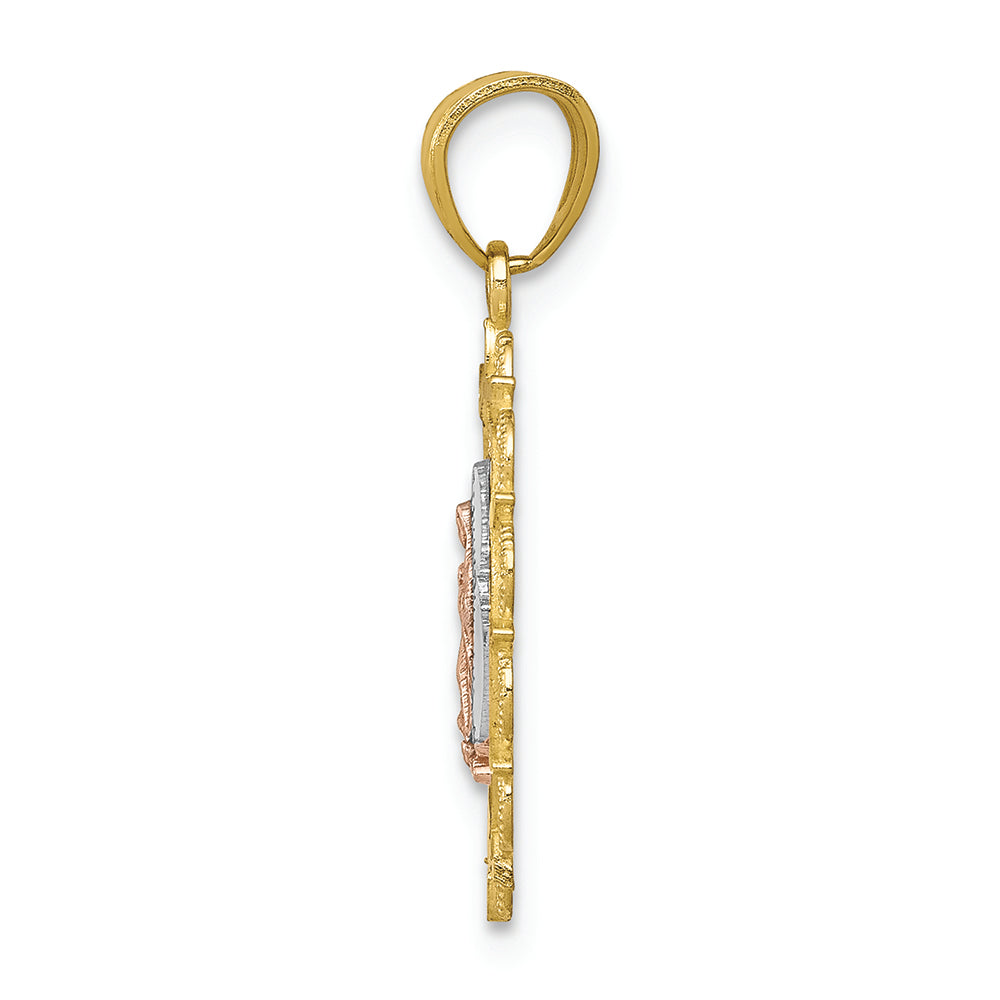 FJC Finejewelers 10k Two-tone Gold Our Lady Of Guadalupe Charm