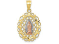 FJC Finejewelers 10k Two-tone Gold Our Lady Of Guadalupe Charm
