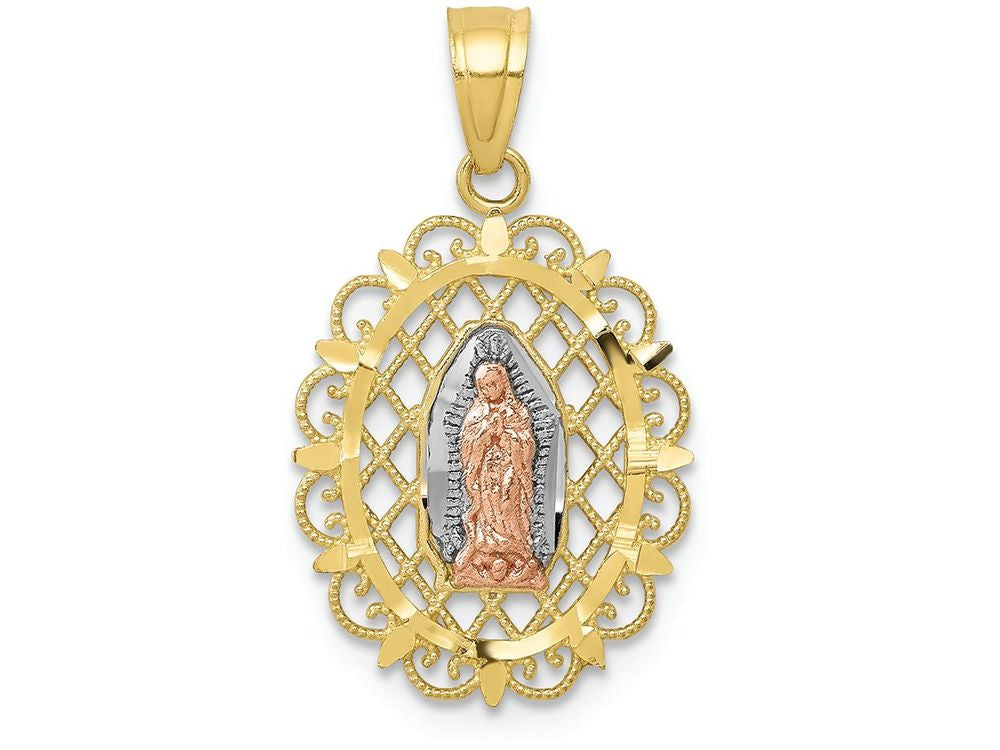 FJC Finejewelers 10k Two-tone Gold Our Lady Of Guadalupe Charm